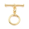 Rack Plating Brass Toggle Clasps, Long-Lasting Plated, Ring, Real 18K Gold Plated, Ring: 18x14x2mm, Hole: 1.8mm, Bar: 24x7x3mm, Hole: 1.8mm