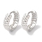 Ring Brass Hoop Earrings for Women, Real Platinum Plated, 13x4.5mm