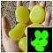 Resin Imitation Luminous Stone Display Decoration, Nuggest, Yellow, 45mm