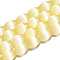 Dyed Natural Selenite Beads Strands, Barrel, Champagne Yellow, 14~14.5x10mm, Hole: 0.9mm, about 28pcs/strand, 15.67''(39.8cm)