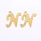 201 Stainless Steel Pendants, Letter, Golden, Letter.N, 14.5x12x1mm, Hole: 1mm