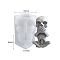 DIY Silicone Statue Candle Molds, For Candle Making, Skull, White, 7.6x6.5x11.5cm