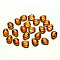 K9 Glass, Imitation Austrian Crystal Beads, Grade AAA, Faceted, teardrop, Orange Red, 8x6x3.5mm, Hole: 0.7~0.9mm