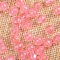 Transparent Acrylic Beads, Round, Pink, 12mm