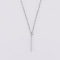 Alloy Pendant Necklaces, Jewelry for Women, Platinum, Stick, 24.21 inch(61.5cm)