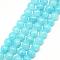 Baking Painted Crackle Glass Bead Strands, Round, Light Sky Blue, 6mm, Hole: 1.3~1.6mm, about 133pcs/strand, 31.4 inch