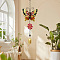 Iron Butterfly Wind Chime, for Garden Outdoor Courtyard Hanging Decoration, Yellow, 470mm