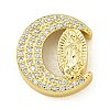 Rack Plating Brass Pave Cubic Zirconia Beads KK-U029-19G-1