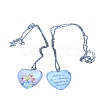 Heart Glass Pendant Necklaces PW23052492895-1