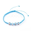 Adjustable Nylon Thread Braided Bead Bracelets BJEW-JB06172-5