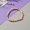 Dyed Natural Cultured Freshwater Pearl Beads Stretch Bracelets BJEW-JB05893-5