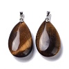 Natural Tiger Eye Pendants G-D084-01P-B08-2