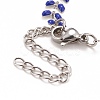 Enamel Wheat Link Chains Bracelet BJEW-P271-02P-06-4