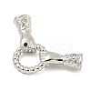 Brass Micro Pave Cubic Zirconia Fold Over Clasps KK-P277-42P-2