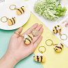 Nbeads DIY 3D Bee Charm Keychain Making Kit DIY-NB0007-27-3