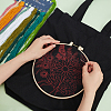 DIY Flower Pattern Tote Bag Embroidery Making Kit DIY-WH0349-21B-4