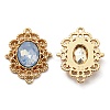 Golden Plated Alloy Oval Connector Charms FIND-B022-02G-04-2