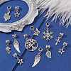 50Pcs 10 Styles Tibetan Style Alloy European Dangle Charms PALLOY-CJ0002-74-5