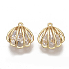 Brass Cubic Zirconia Charms X-KK-S354-101-NF-2