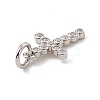 Brass Micro Pave Cubic Zirconia Charms ZIRC-F132-01P-3