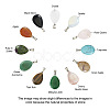 Fashewelry 24pcs 12 Styles Natural & Synthetic Gemstone Pendants G-FW0001-33-5