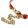 Ion Plating(IP) Golden 304 Stainless Steel Heart Link Chain Necklaces NJEW-E098-02G-02-3