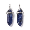 Natural Sodalite Pointed Pendants G-K329-41P-2