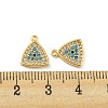 Brass Micro Pave Cubic Zirconia Charms KK-D090-02G-3