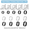 Unicraftale 18Pcs 18 Style 201 Stainless Steel Plain Band Ring for Women RJEW-UN0002-49-3