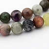 Natural & Synthetic Mixed Gemstone Beads Strands G-P070-26-10mm-1