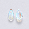 Transparent Spray Painted Glass Charms GLAA-R211-07-B01-2