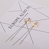 Eco-Friendly Brass Micro Pave Cubic Zirconia Dangle Stud Earring EJEW-EE0004-27GP-3