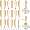 BENECREAT 40Pcs Brass Stud Earring Findings KK-BC0009-04-1