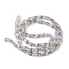 Transparent Electroplate Glass Beads Strands EGLA-F157-FR02-3