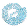 Transparent Crackle Baking Painted Glass Beads Strands DGLA-T003-01B-06-2