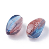 Two Tone Transparent Spray Painted Acrylic Bead X-ACRP-T005-30-2