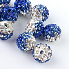 Two-Tone Color Handmade Polymer Clay Disco Ball Beads X-RB-R041-10-1