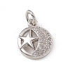 Brass Micro Pave Cubic Zirconia Charms ZIRC-F132-61P-1