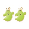 Halloween Theme Rack Plating Alloy Enamel Pendants PALLOY-O109-47LG-2