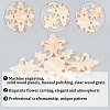 Natural Solid Wood Carved Onlay Applique Craft WOOD-WH0101-61-5