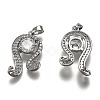 Brass Clear Cubic Zirconia Constellation Charms KK-B031-12P-2