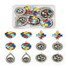 12Pcs 6 Style Zinc Alloy Enamel Pendants FIND-TA0001-63-15