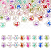  64Pcs 8 Colors UV Plating Rainbow Iridescent Acrylic Beads OACR-TA0001-20-9