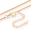 Brass Wheat Chain Necklaces NJEW-N054-08G-2