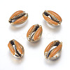 Electroplated Cowrie Shell Beads BSHE-G019-01G-2