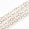 Brass Cable Chain Necklaces X-MAK-T006-05RG-3
