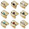 Natural & Synthetic Gemstone Finger Rings RJEW-U027-08G-1