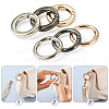 Beadthoven 24Pcs 6 Styles Zinc Alloy Spring Gate Rings FIND-BT0001-25-17