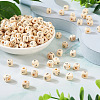 Kissitty 250Pcs 5 Styles Printed Natural Schima Wood Beads WOOD-KS0001-22-5