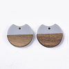 Resin & Walnut Wood Pendants RESI-T023-A-11L-2